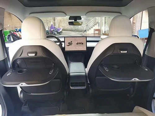 Tesla back seat folding table